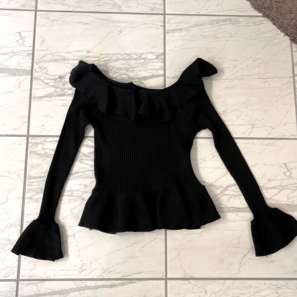 Black sweater-blouse